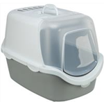 Katzentoilette Vico Open Top, mit Haube Art.-Nr.: 40341, Maße: 40 × 40 × 56 cm, blau/weiß