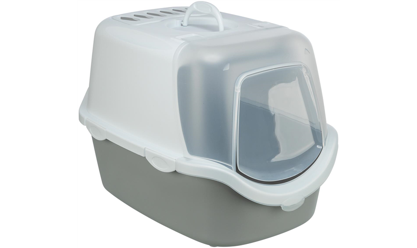 Katzentoilette Vico Open Top, mit Haube Art.-Nr.: 40341, Maße: 40 × 40 × 56 cm, blau/weiß