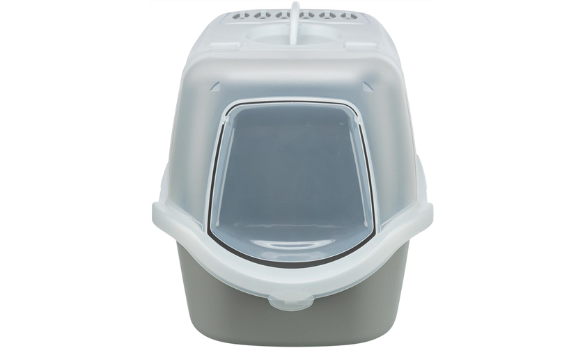 Katzentoilette Vico Open Top, mit Haube Art.-Nr.: 40341, Maße: 40 × 40 × 56 cm, blau/weiß