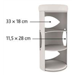 Kratztonne Gracia Art.-Nr.: 43376, Grundfläche: ø 38 cm, Höhe: 85 cm