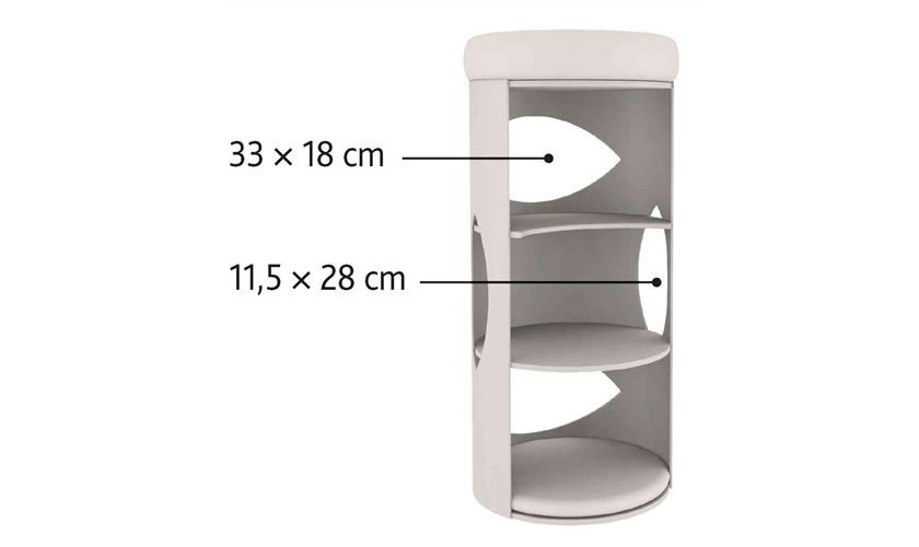 Kratztonne Gracia Art.-Nr.: 43376, Grundfläche: ø 38 cm, Höhe: 85 cm