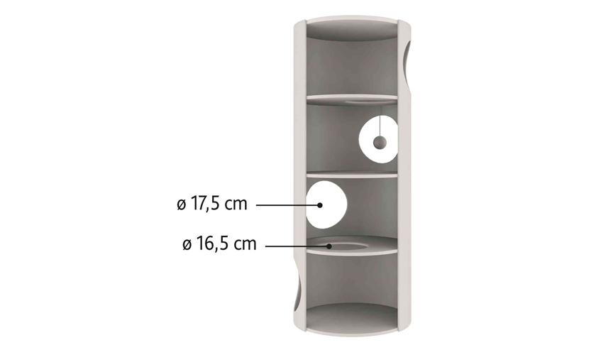 Kratztonne Edoardo Art.-Nr.: 4338, Grundfläche: ø 40 cm, Höhe: 100 cm