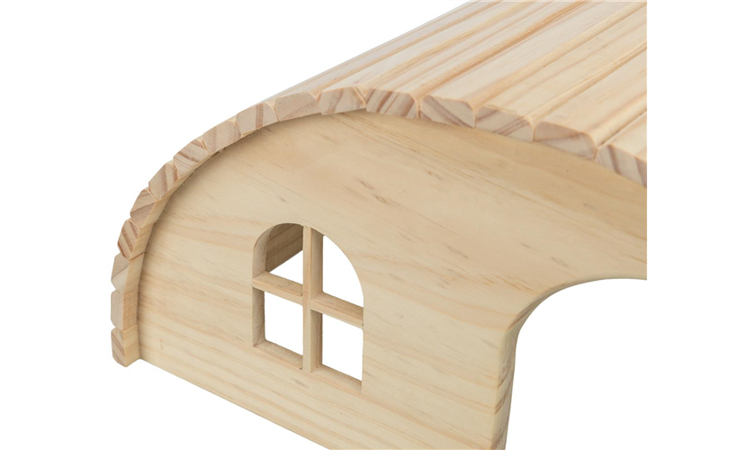 Holzhaus Art.-Nr.: 61273, Maße: 42 x 20 × 25 cm, für z. B. Meerschweinchen, Zwergkaninchen