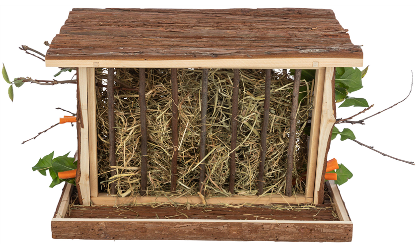 Heuraufe zum Aufstellen Art.-Nr.: 61805, Maße: 40 × 22 × 30 cm, für z. B.: Meerschweinchen, Kaninchen