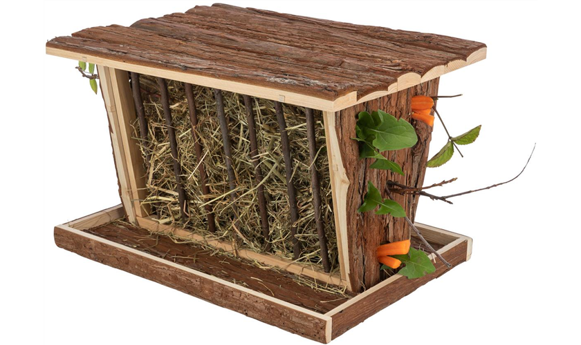 Heuraufe zum Aufstellen Art.-Nr.: 61805, Maße: 40 × 22 × 30 cm, für z. B.: Meerschweinchen, Kaninchen