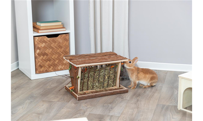 Heuraufe zum Aufstellen Art.-Nr.: 61805, Maße: 40 × 22 × 30 cm, für z. B.: Meerschweinchen, Kaninchen