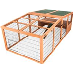 Freilaufgehege XL mit Abdeckung Art.-Nr.: 62285, Maße: 233 × 79 × 116 cm, für z. B.: Meerschweinchen, Kaninchen