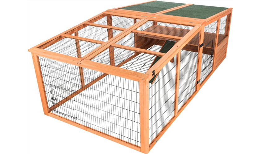 Freilaufgehege XL mit Abdeckung Art.-Nr.: 62285, Maße: 233 × 79 × 116 cm, für z. B.: Meerschweinchen, Kaninchen