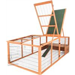 Freilaufgehege XL mit Abdeckung Art.-Nr.: 62285, Maße: 233 × 79 × 116 cm, für z. B.: Meerschweinchen, Kaninchen