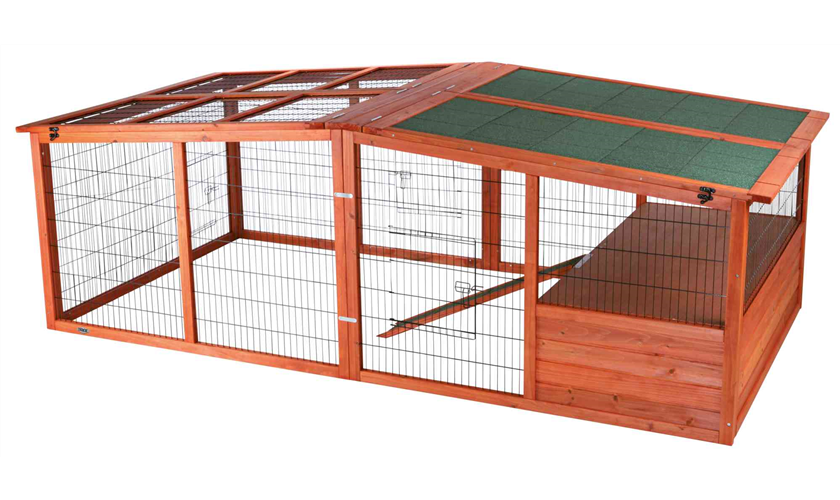 Freilaufgehege XL mit Abdeckung Art.-Nr.: 62285, Maße: 233 × 79 × 116 cm, für z. B.: Meerschweinchen, Kaninchen