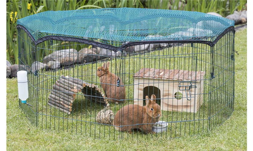 Freilaufgehege mit Schutznetz Art.-Nr.: 62411, Maße: ø 150 × 57 cm