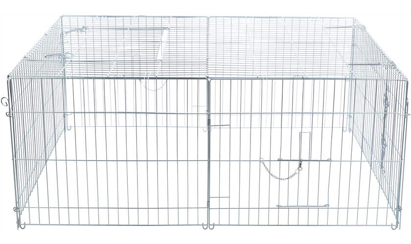 Freilaufgehege mit Abdeckung Art.-Nr.: 62451, Maße: 144 x 58 × 116 cm