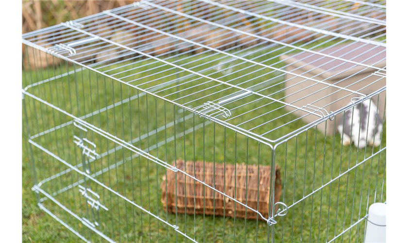 Freilaufgehege mit Abdeckung Art.-Nr.: 62451, Maße: 144 x 58 × 116 cm