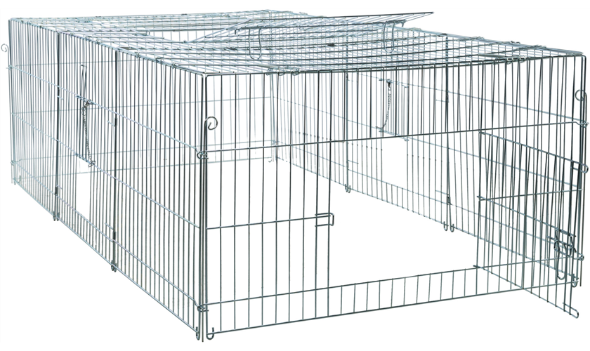 Freilaufgehege mit Abdeckung Art.-Nr.: 62451, Maße: 144 x 58 × 116 cm