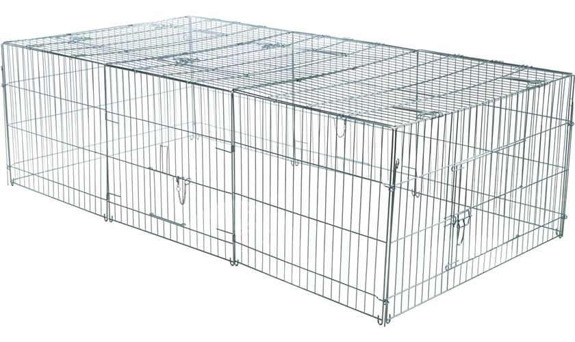 Freilaufgehege mit Abdeckung Art.-Nr.: 62451, Maße: 144 x 58 × 116 cm