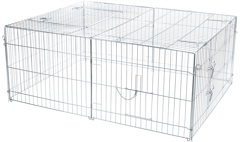 Freilaufgehege mit Abdeckung Art.-Nr.: 62451, Maße: 144 x 58 × 116 cm