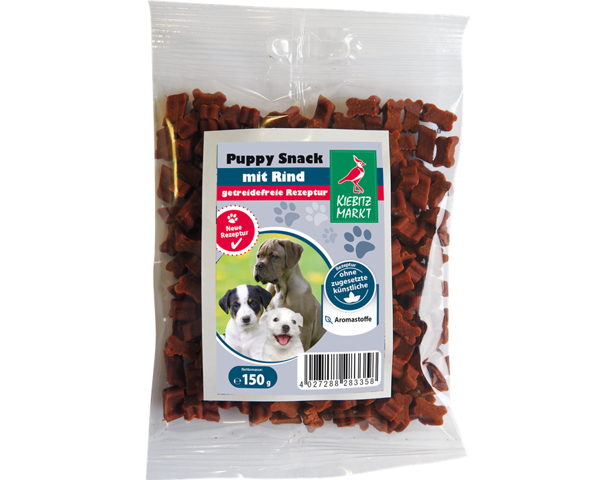 Kiebitzmarkt Puppy Snack mit Rind 150 g