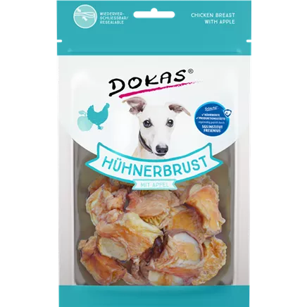 Dokas Dog Snack Hühnerbrust mit Apfel 70g