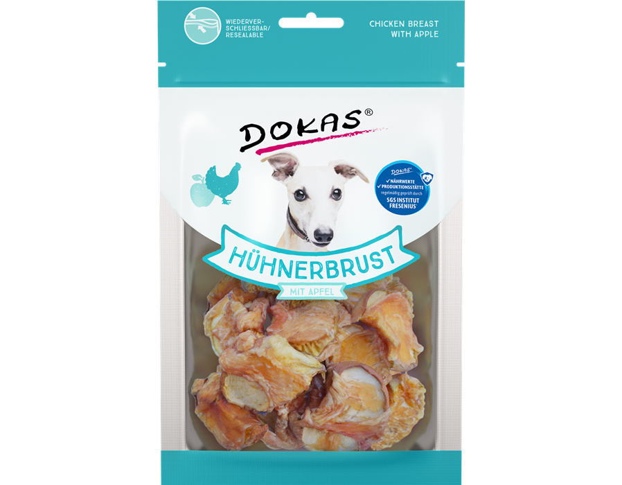 Dokas Dog Snack Hühnerbrust mit Apfel 70g 70 g