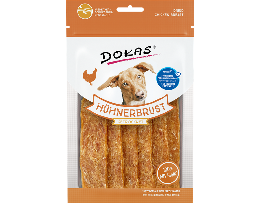Dokas Dog Snack Hühnerbrust getrocknet 70 g