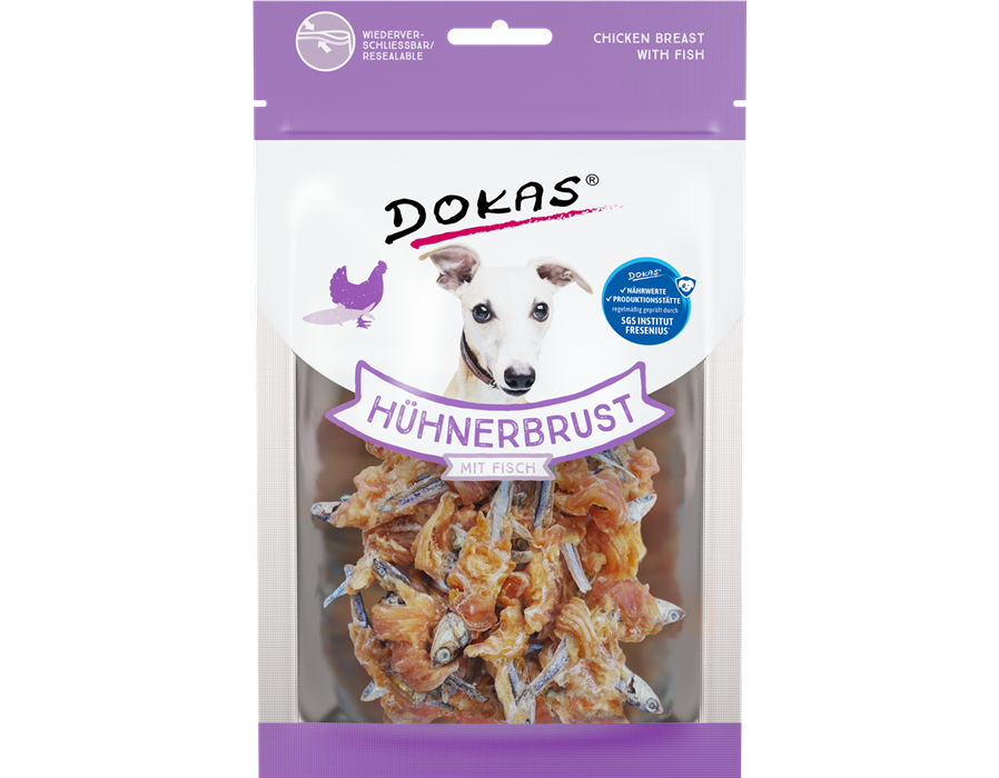 Dokas Dog Snack Hühnerbrust mit Fisch 70 g