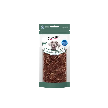 Dokas Dog Snack Mini Steaks Rindfleisch 50 g