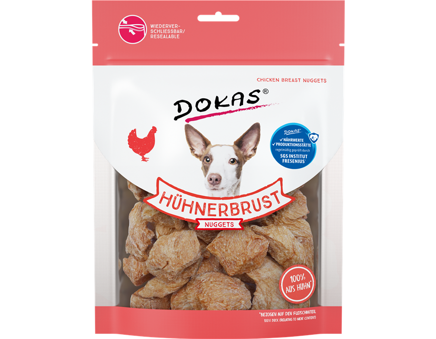 Dokas Dog Snack Hühnerbrust Nuggets 110g 110 g