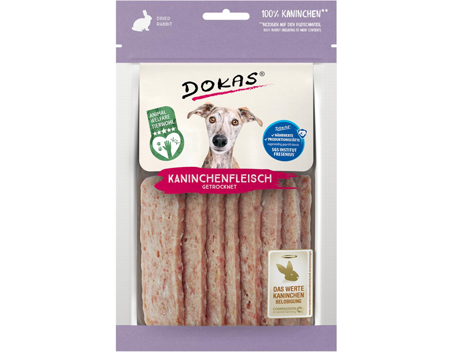 Dokas Dog Snack Kaninchenfleisch getrocknet 70 g 70 g