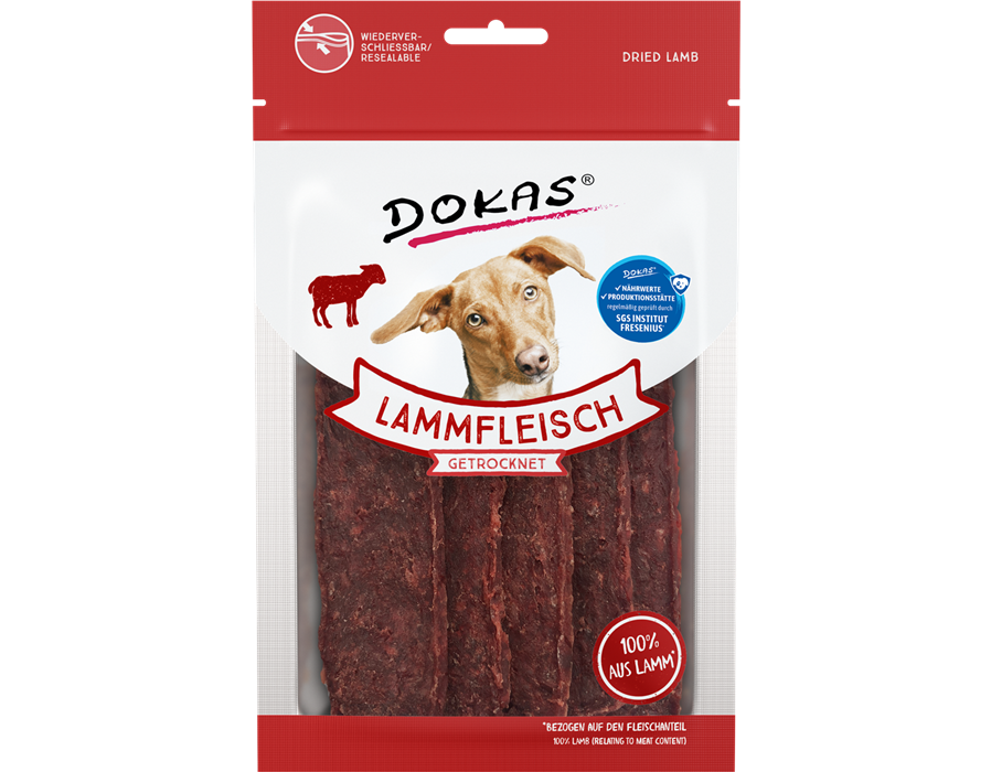 Dokas Dog Snack Lammfleisch getrocknet 70 g 70 g