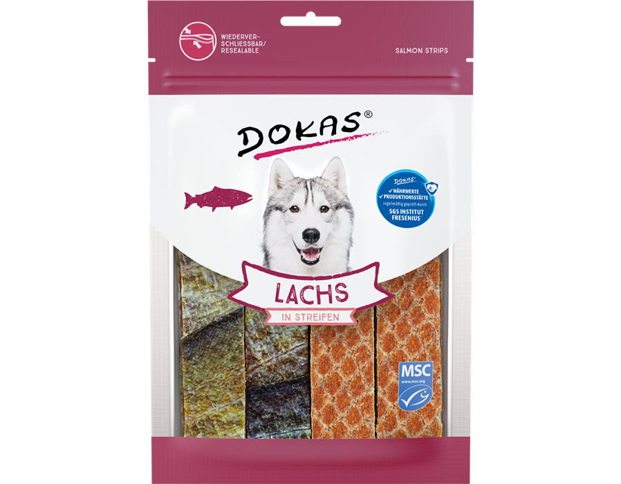 Dokas Dog Snack Lachs in Streifen 100 g 100 g