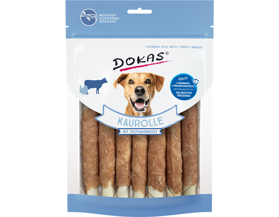 Dokas Dog Snack Kaurolle mit Truthahnbrust 190g 190 g