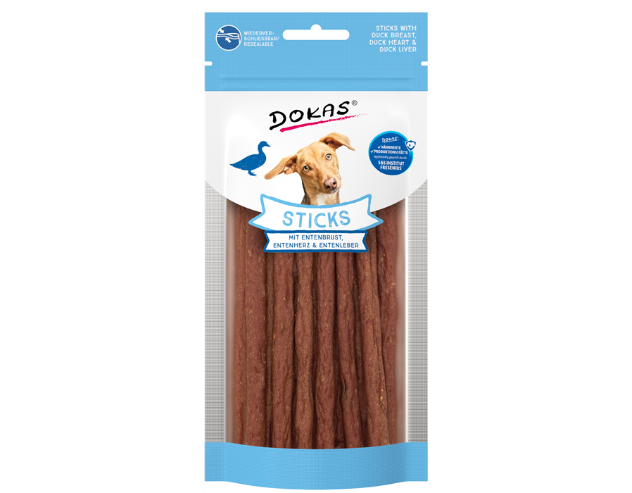 Dokas Dog Snack Sticks mit Entenbrust, Entenherz und Entenleber 60 g 60 g