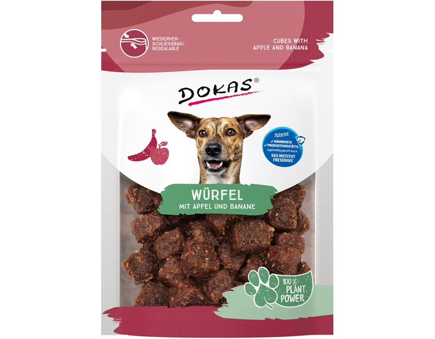 Dokas Dog Snack Würfel mit Apfel und Banane 105 g 105 g