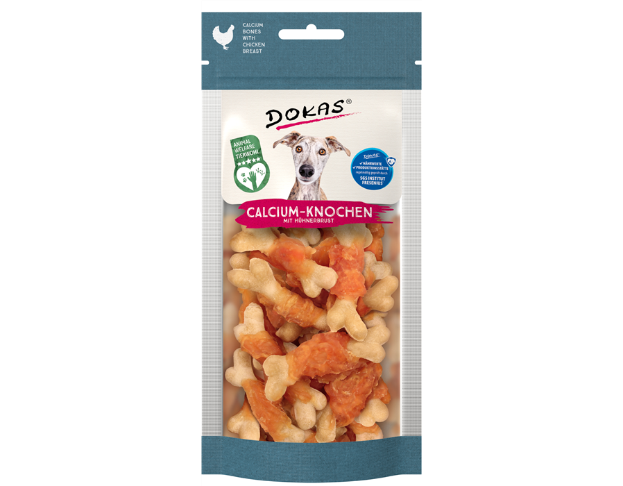 Dokas Dog Snack Calcium-Knochen mit Hühnerbrust 75 g 75 g