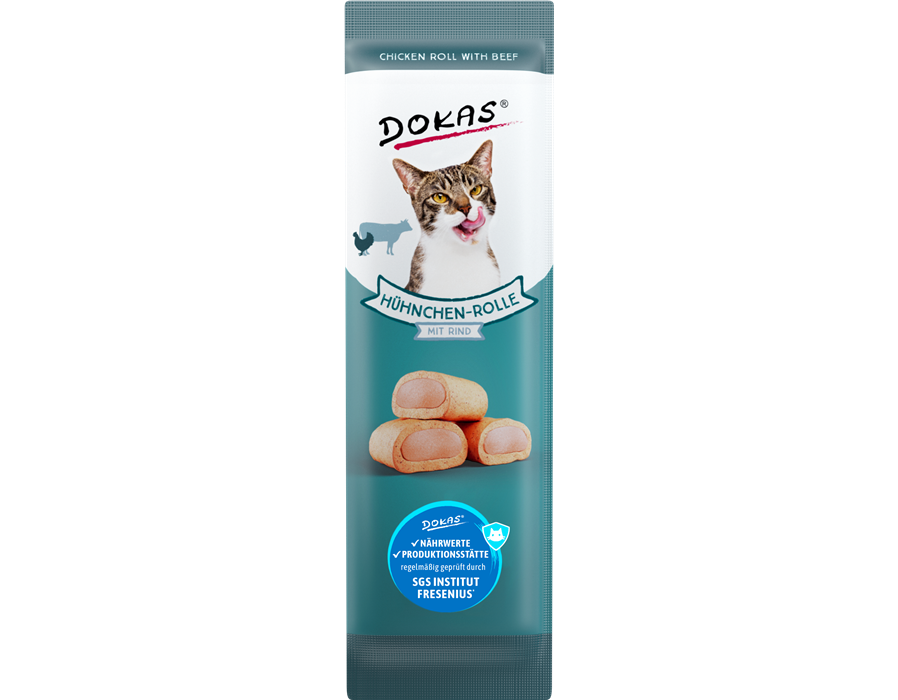 Dokas Dog Snack Hühnchen-Rolle mit Rind 10g 10 g