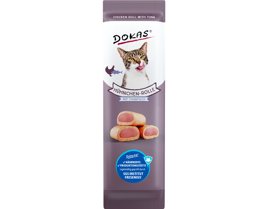 Dokas Cat Snack Hühnchen-Rolle mit Thunfisch10g 10 g