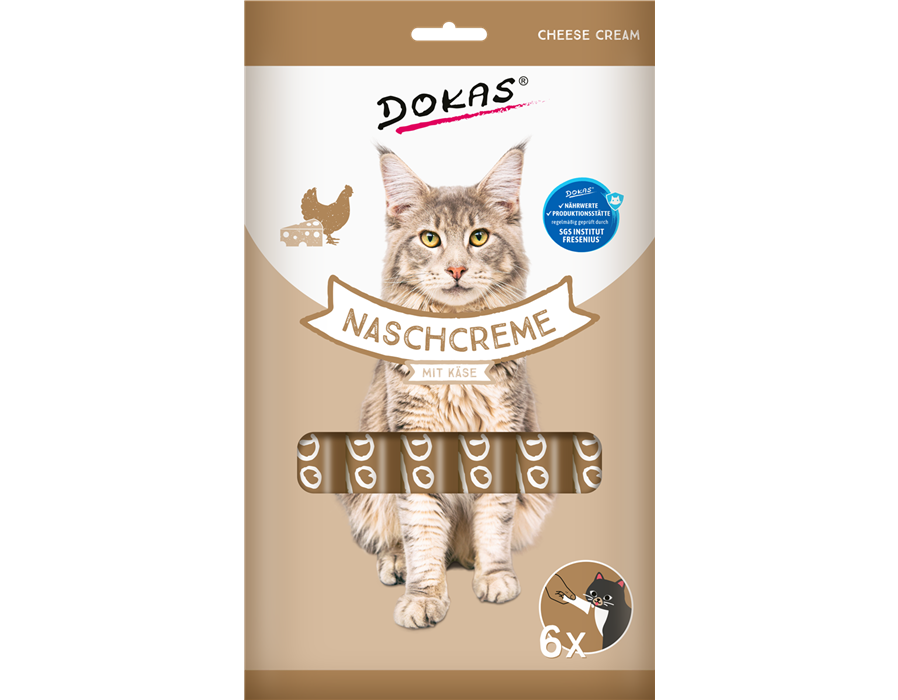 Dokas Cat Snack Nasch-Creme mit Käse 90 g 90 g