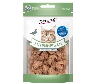 Dokas Cat Snack Entenherzen gefriergetrocknet 15g