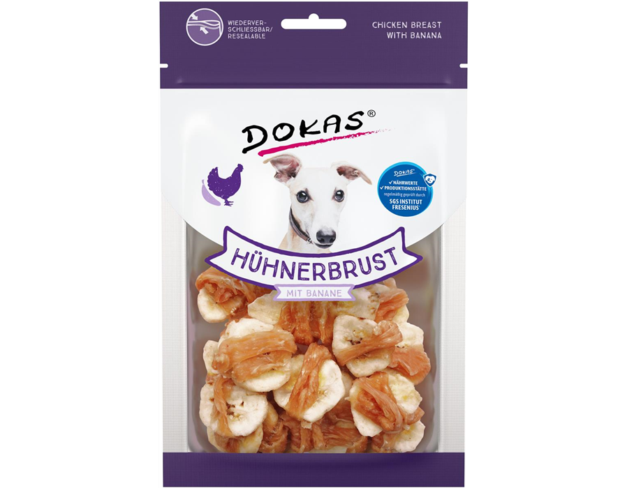 Dokas Dog Snack Hühnerbrustfilet mit Banane 70 g 70 g