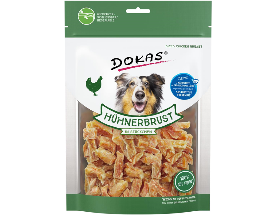 Dokas Dog Snack Hühnerbrustfilet in Stückchen 200 g 200 g