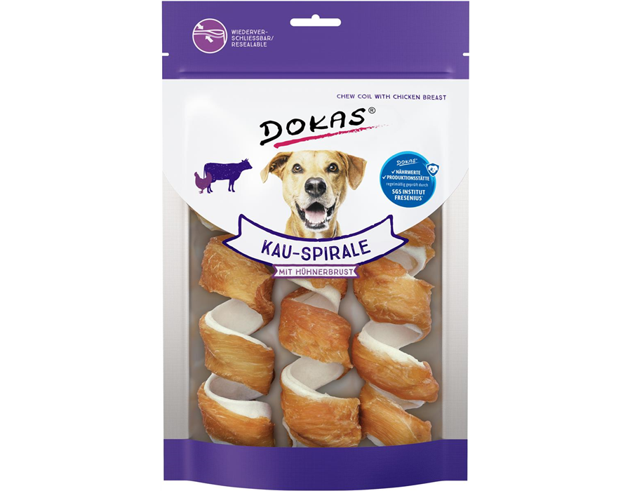 Dokas Dog Snack Kauspirale mit Hühnerbrustfilet 110 g 110 g