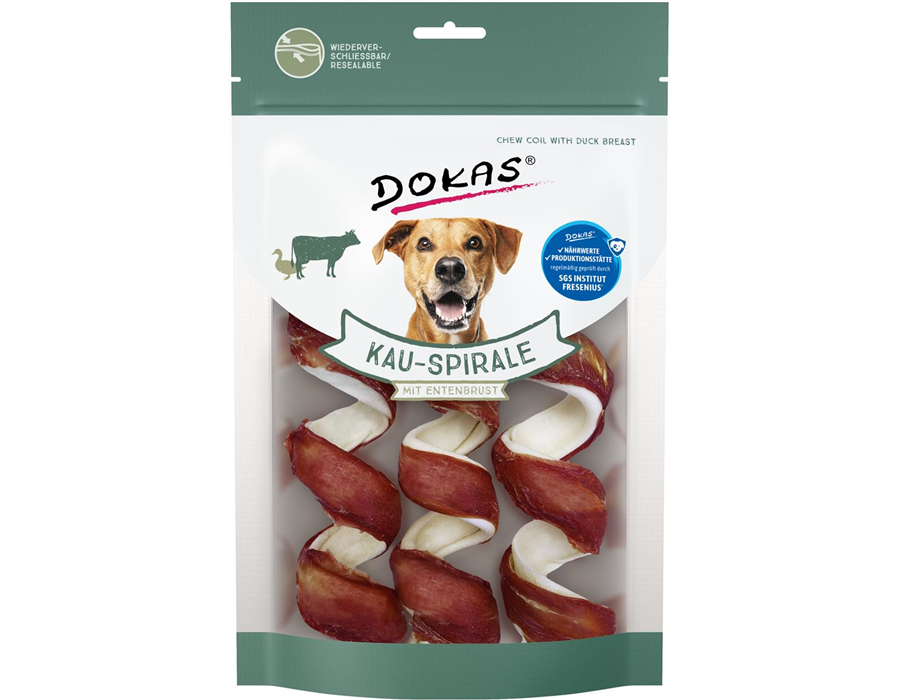 Dokas Dog Snack Kau-Spirale mit Entenbrustbrust 110 g 110 g