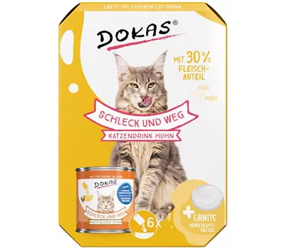 Dokas Cat Schleck und weg Katzendrink 6er Pack 600 g