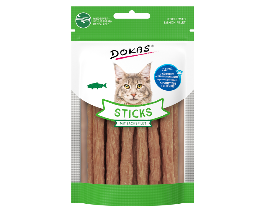 Dokas Cat Snack Sticks mit Lachsfilet 30 g 30 g