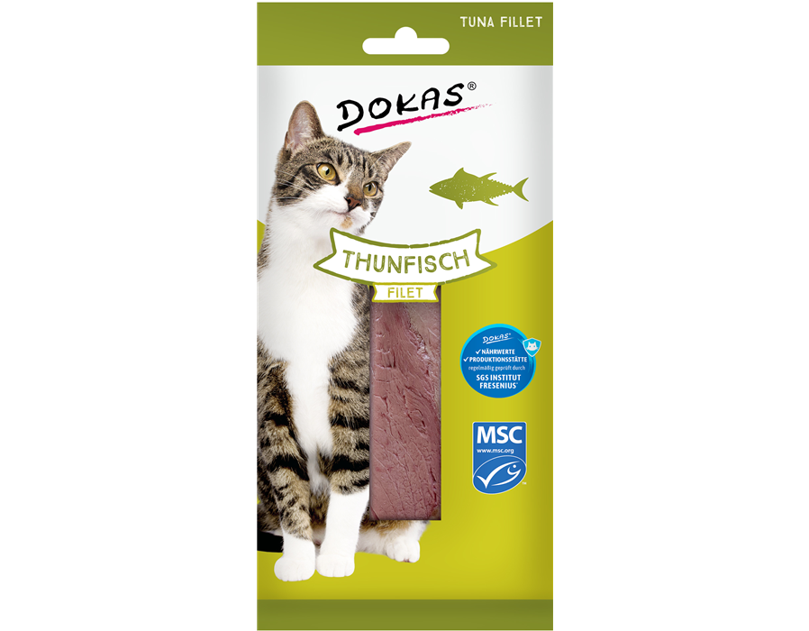 Dokas Cat Snack 100% delikates Thunfischfilet 22g 22 g