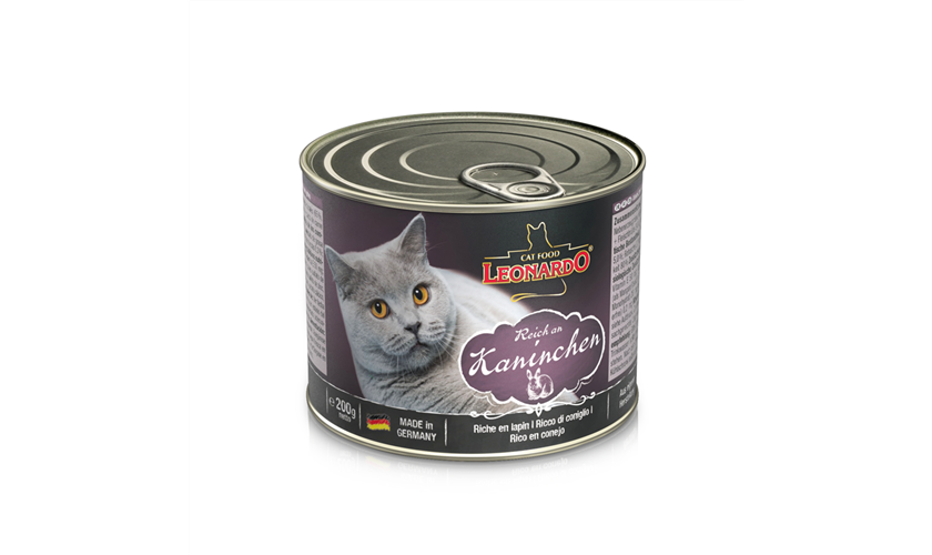 Bewital Cat LEONARDO Wet Adult Reich an Kaninchen 200 g