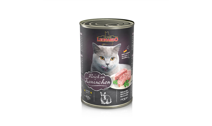 Bewital Cat LEONARDO Wet Adult Reich an Kaninchen 200 g