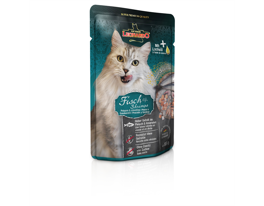 Bewital Cat Leonardo PB Adult Fisch + Shrimps 85 g 85 g
