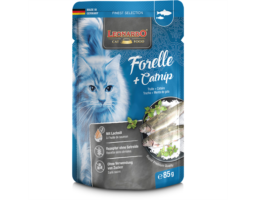 Bewital Cat Leonardo PB Adult Forelle + Catnip 85 g 85 g