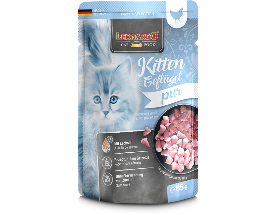 Bewital Cat Leonardo PB Kitten Geflügel 85 g 85 g